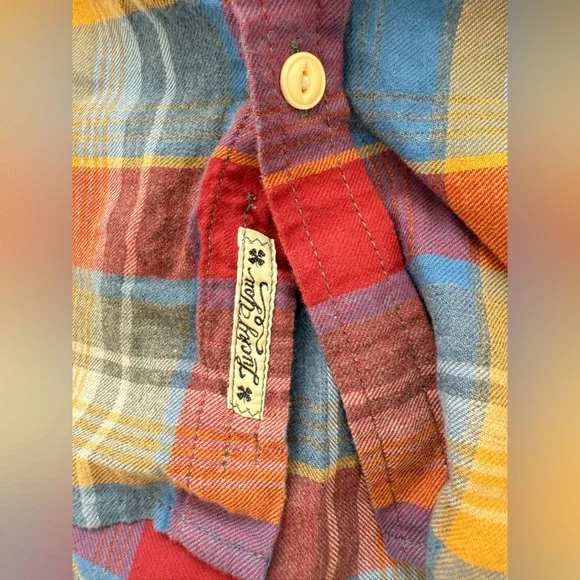 Lucky Brand Men's Plaid Flannel Western Pearl Snap Shirt Y2K Vintage Core Large - Picture 5 of 6